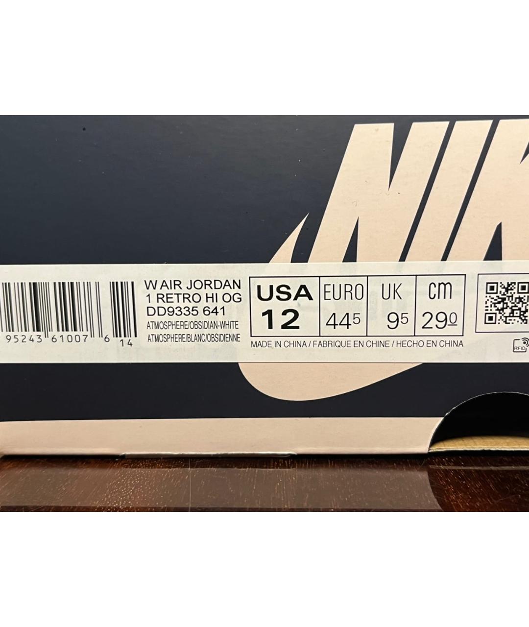 JORDAN Розовые высокие кроссовки / кеды из лакированной кожи, фото 6