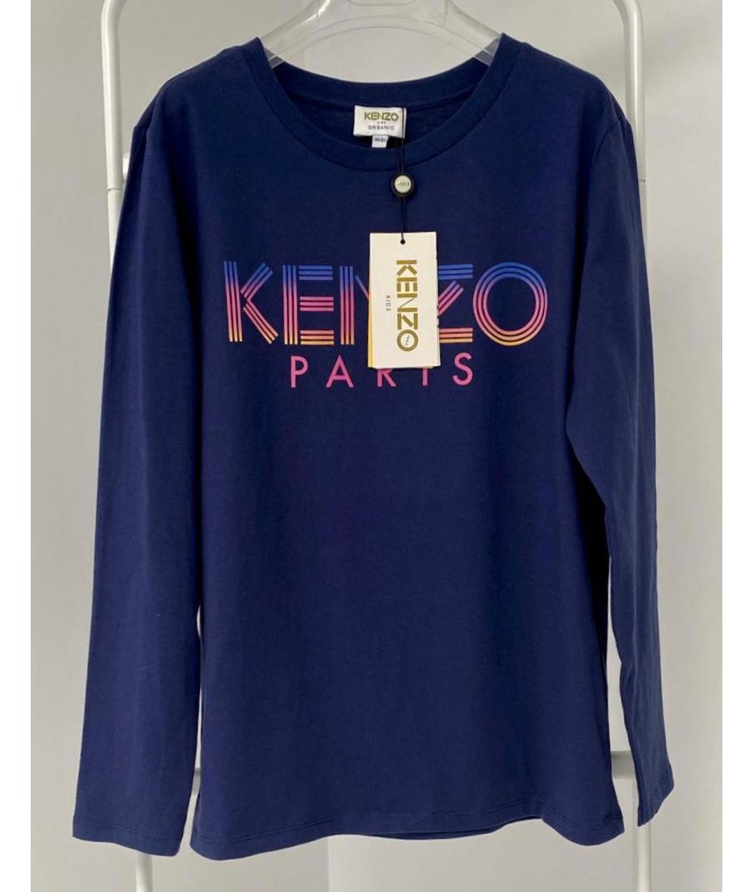 KENZO KIDS Темно-синий хлопковый детская футболка / топ, фото 5