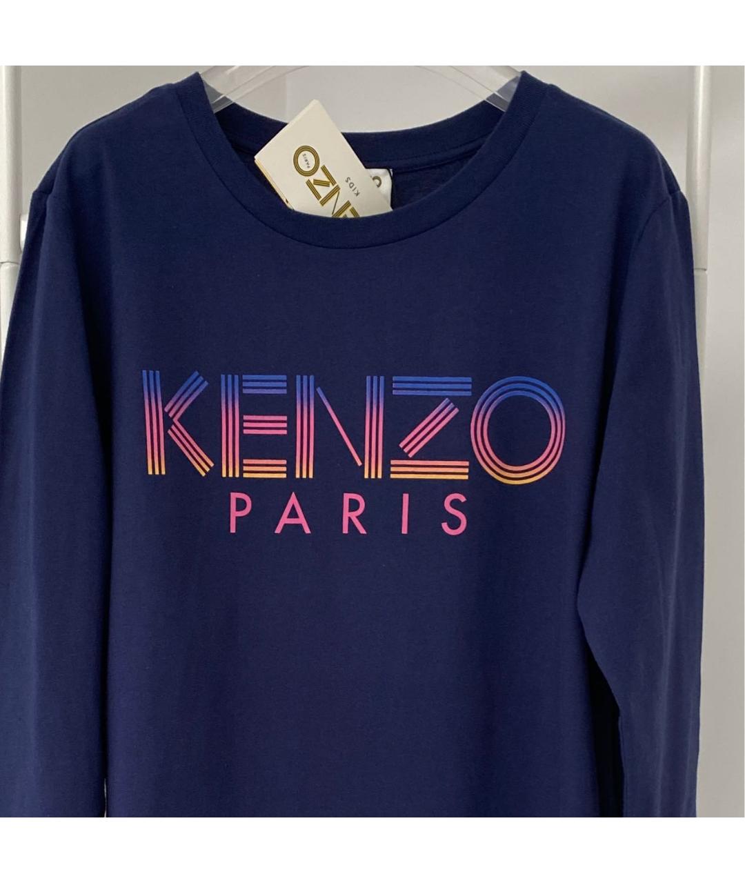 KENZO KIDS Темно-синий хлопковый детская футболка / топ, фото 3