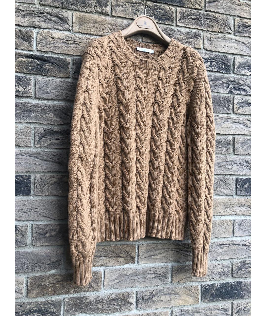 MAX MARA Коричневый шерстяной джемпер / свитер, фото 4