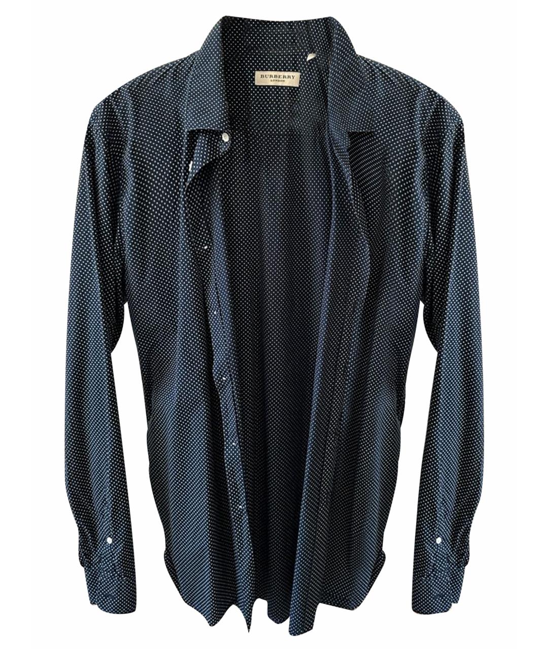 BURBERRY Черная хлопковая кэжуал рубашка, фото 1
