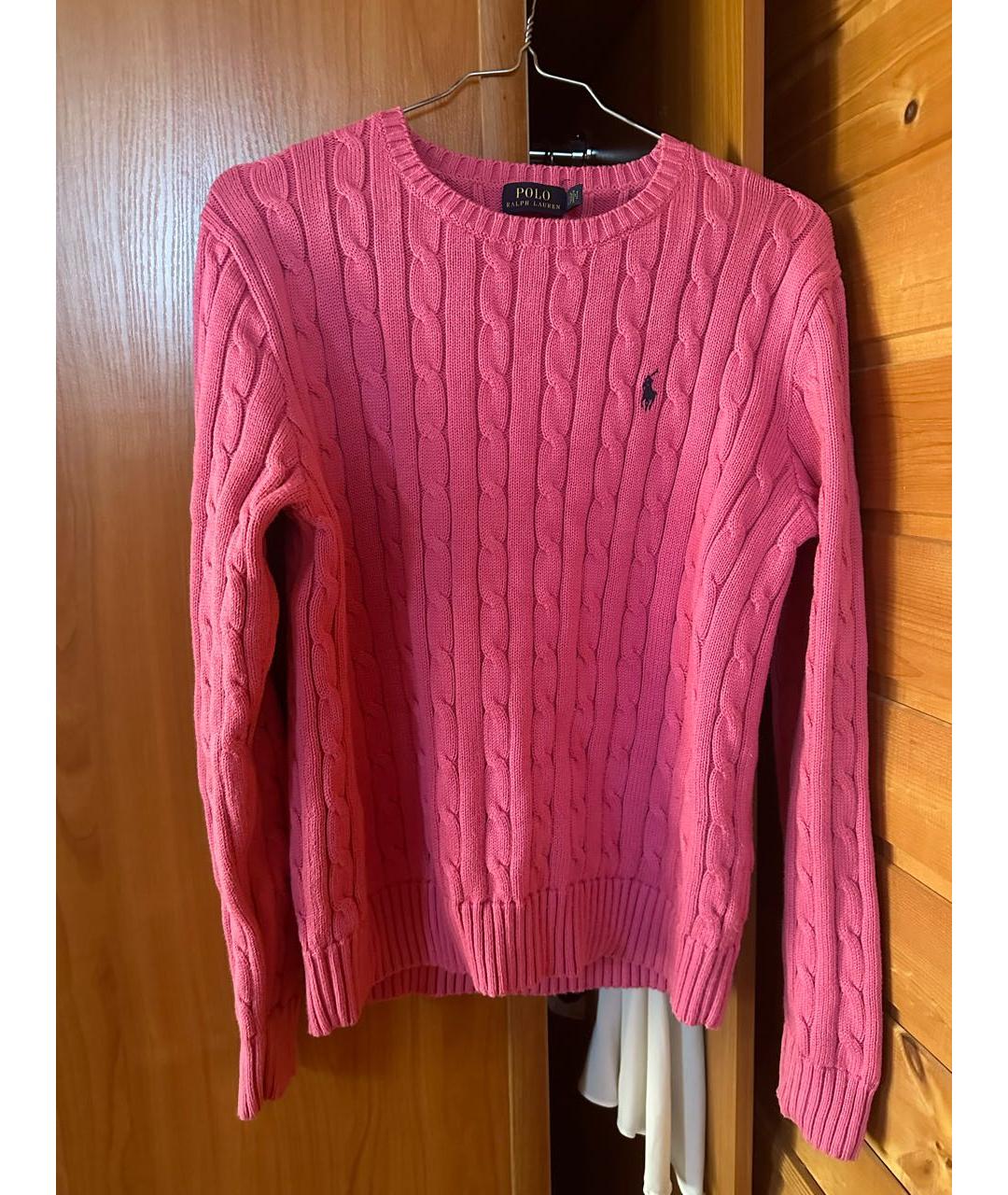 POLO RALPH LAUREN Розовый хлопковый джемпер / свитер, фото 5