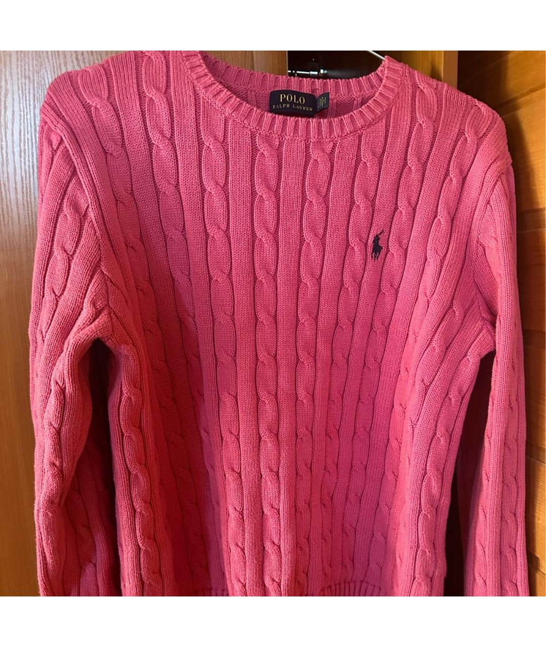 POLO RALPH LAUREN Розовый хлопковый джемпер / свитер, фото 4