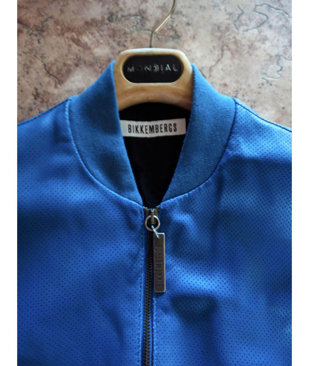 BIKKEMBERGS Синяя кожаная куртка, фото 3