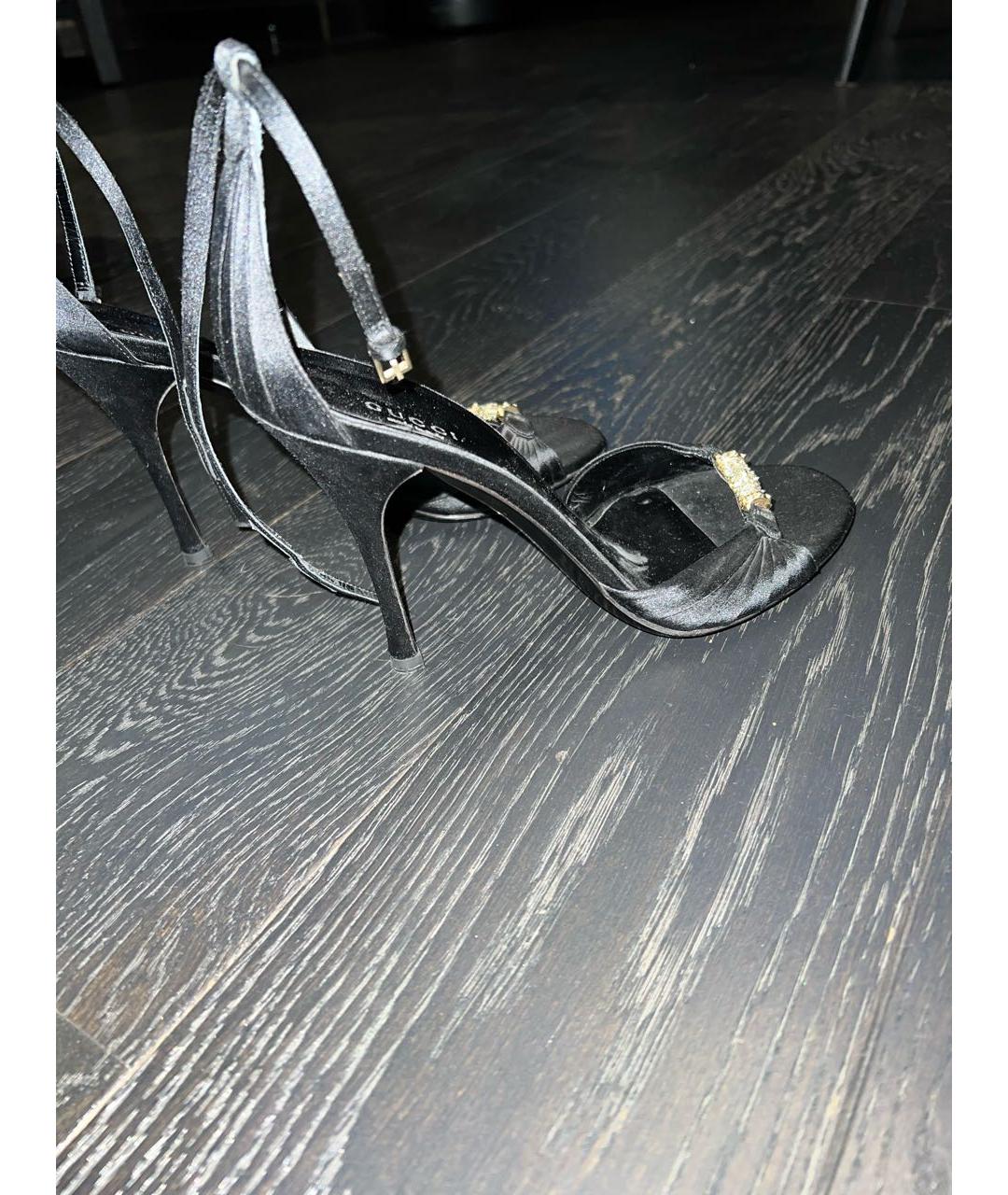 GUCCI Черные босоножки, фото 6