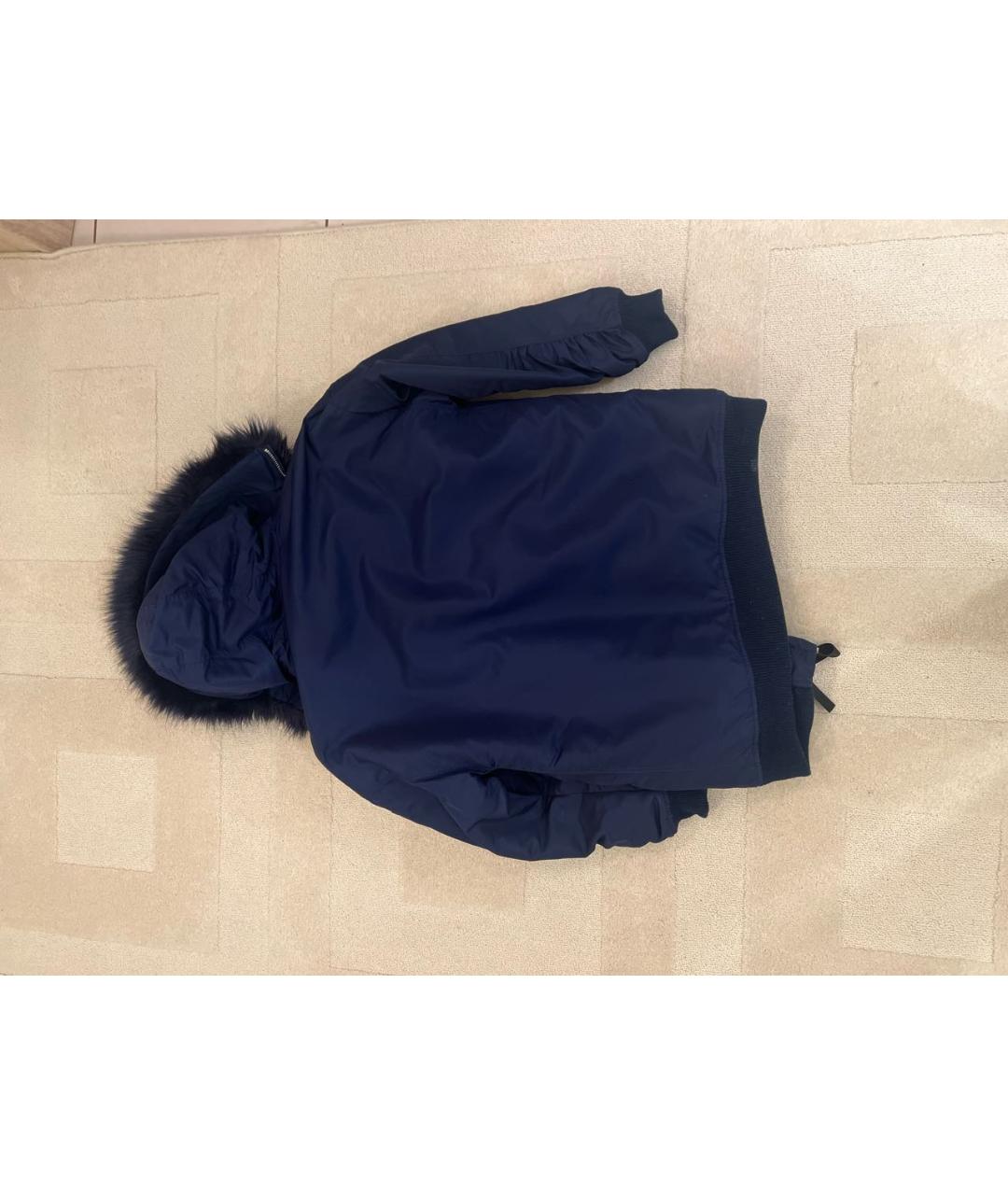MAJE Темно-синяя полиэстеровая куртка, фото 2