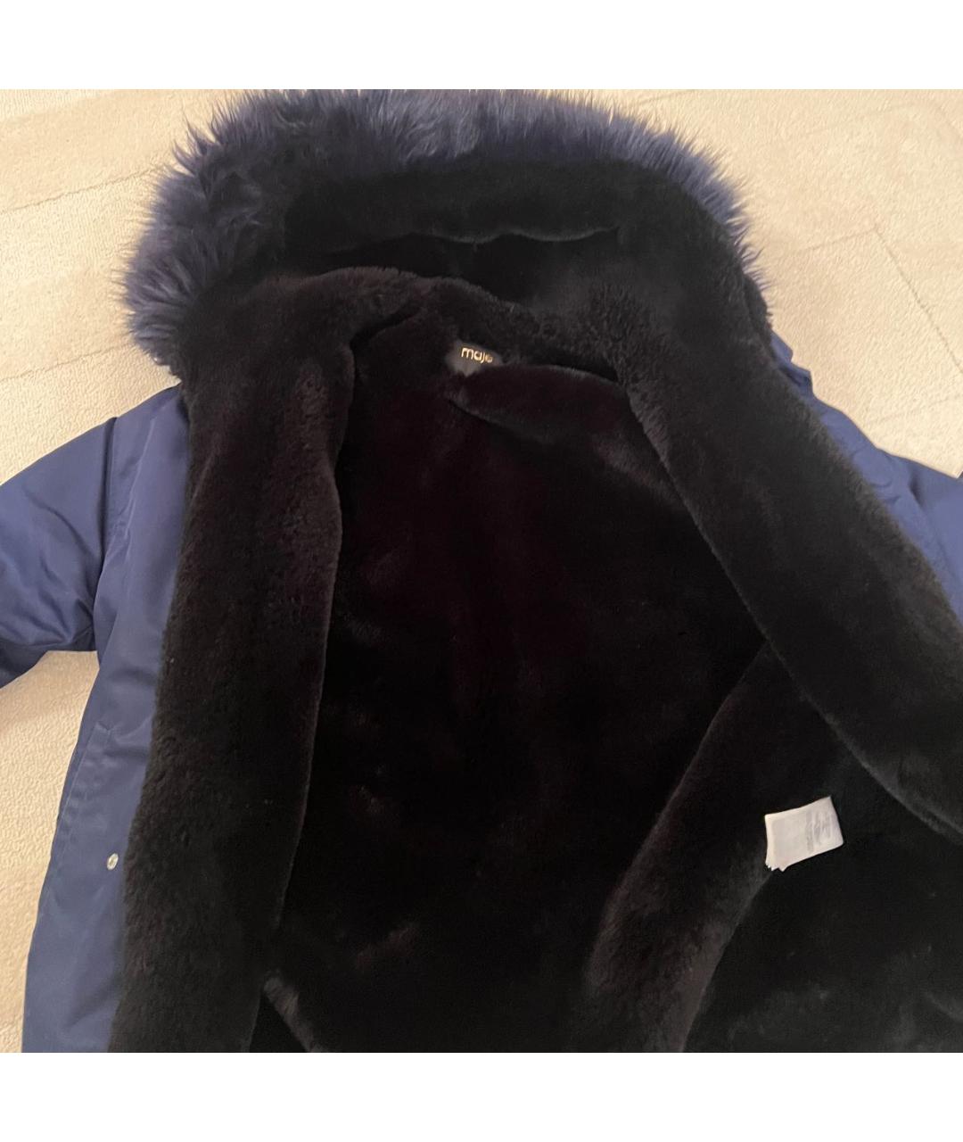 MAJE Темно-синяя полиэстеровая куртка, фото 4