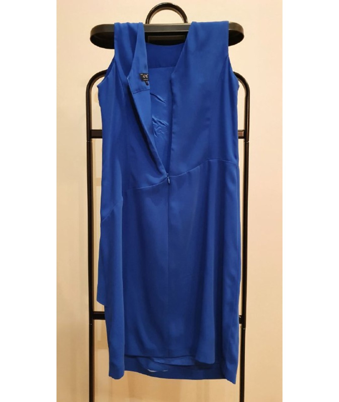 ARMANI JEANS Синее шелковое повседневное платье, фото 2