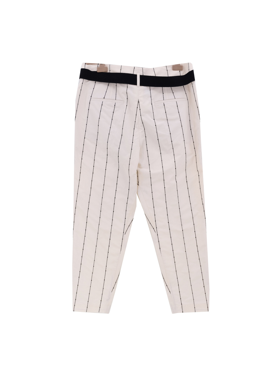 BRUNELLO CUCINELLI Белые хлопковые прямые брюки, фото 2