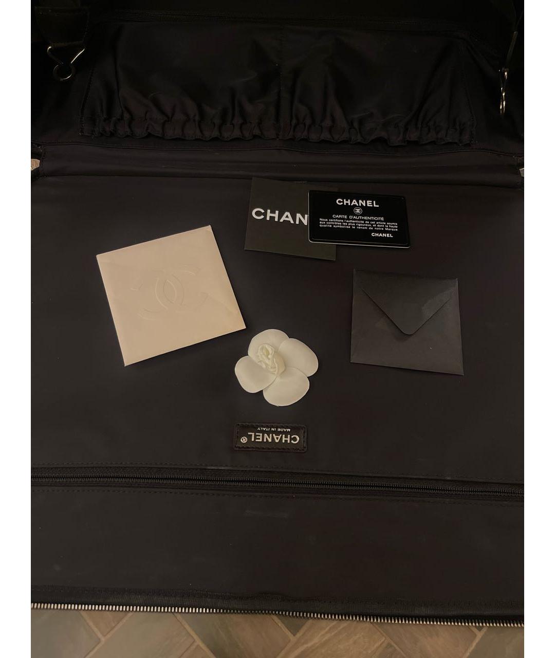 CHANEL PRE-OWNED Черный кожаный чемодан, фото 6