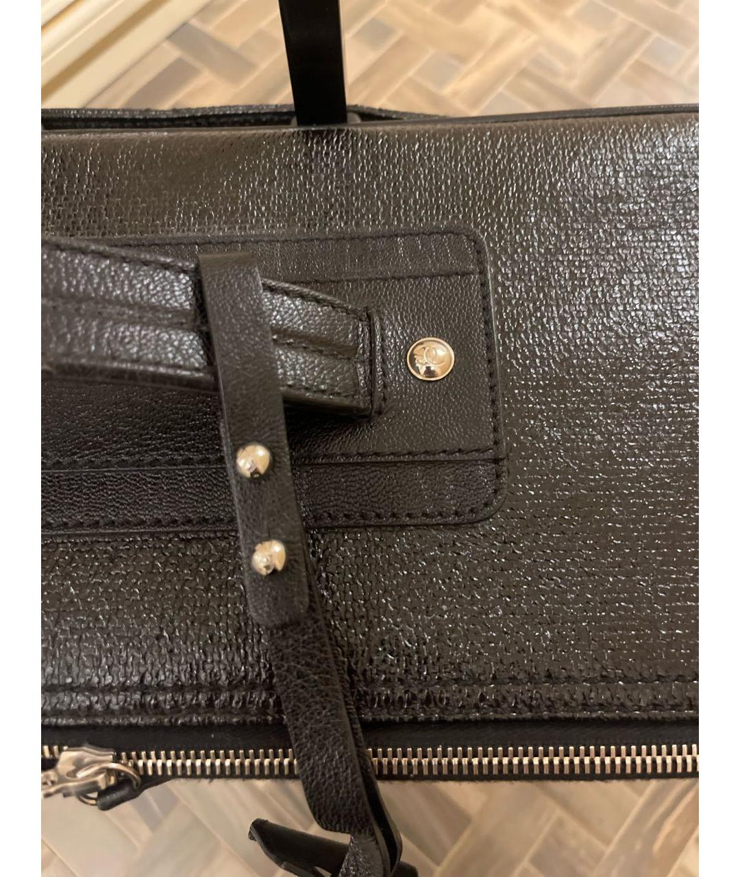 CHANEL PRE-OWNED Черный кожаный чемодан, фото 4