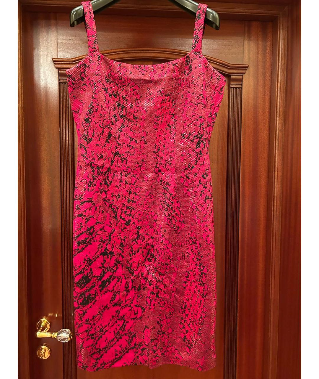 ST. JOHN Бордовое вискозное вечернее платье, фото 2