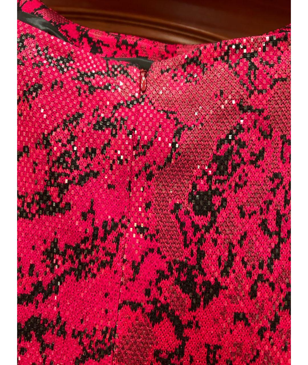 ST. JOHN Бордовое вискозное вечернее платье, фото 4