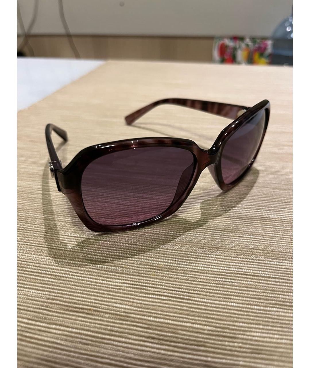 DKNY Бордовые пластиковые солнцезащитные очки, фото 2