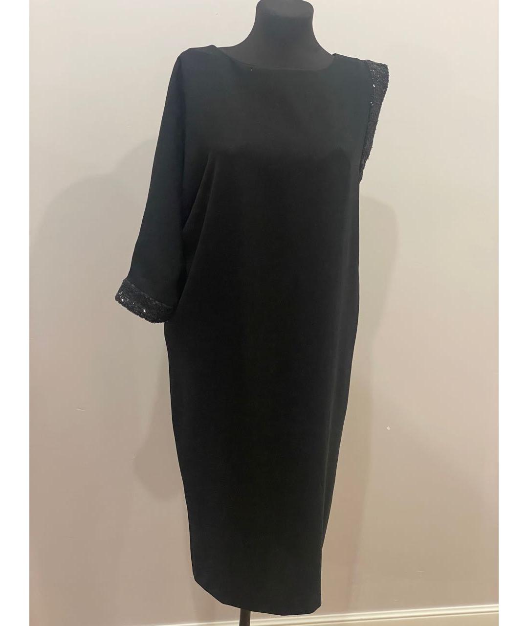 FRANKIE MORELLO Черное полиэстеровое коктейльное платье, фото 2