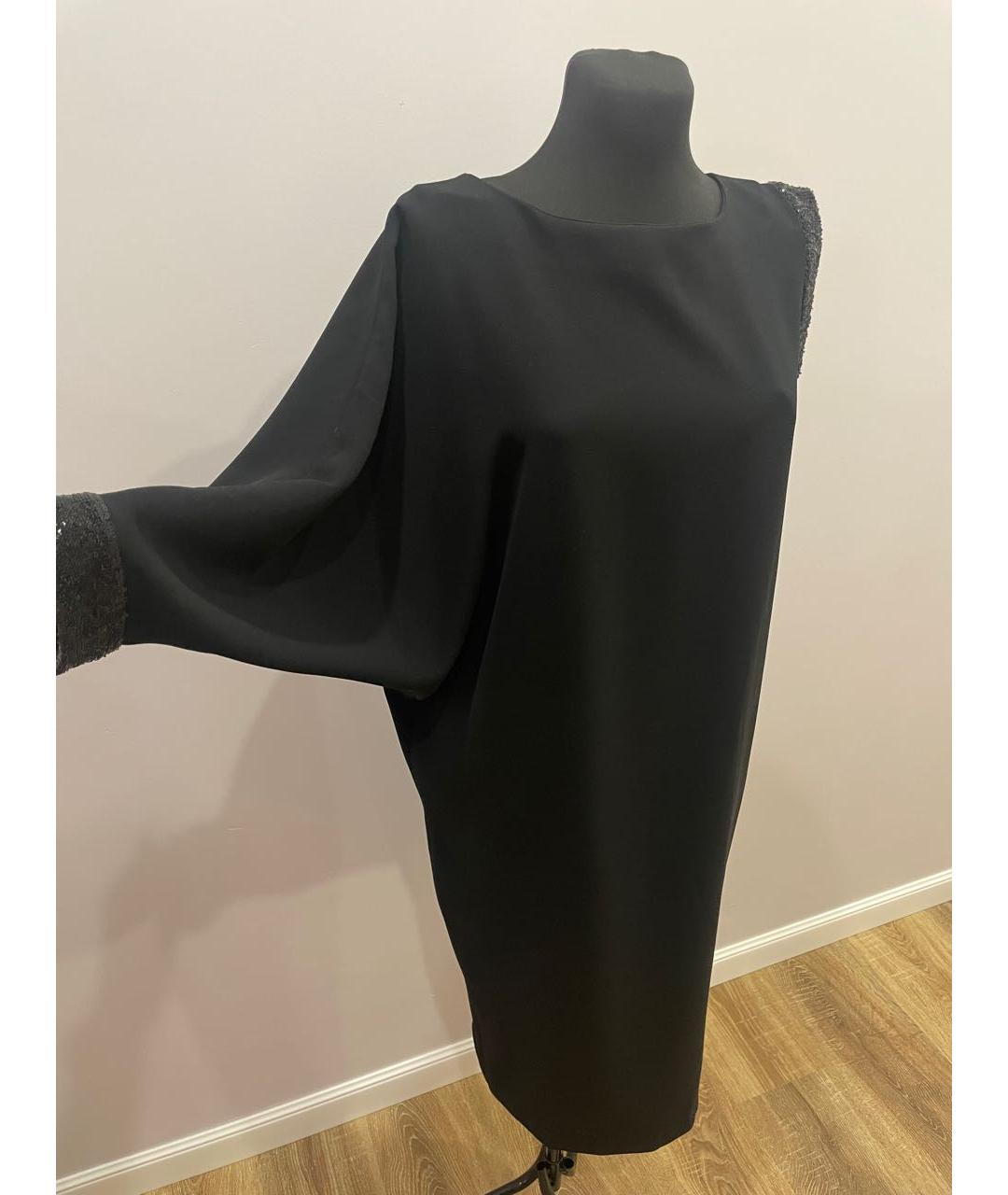 FRANKIE MORELLO Черное полиэстеровое коктейльное платье, фото 3