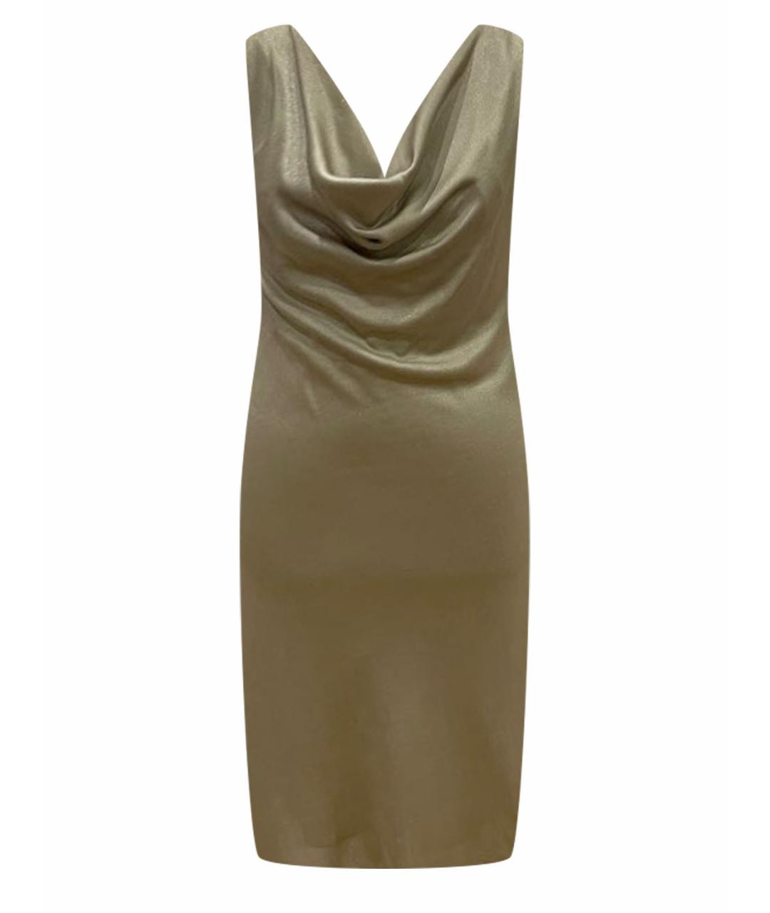 LIU JO Бежевое полиэстеровое коктейльное платье, фото 1