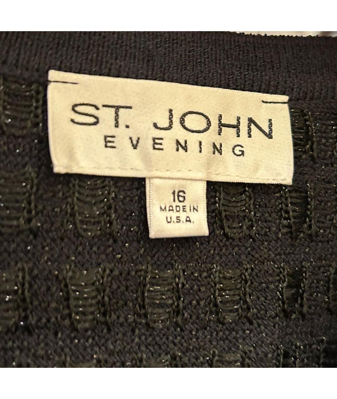 ST. JOHN Черный вискозный костюм с юбками, фото 3