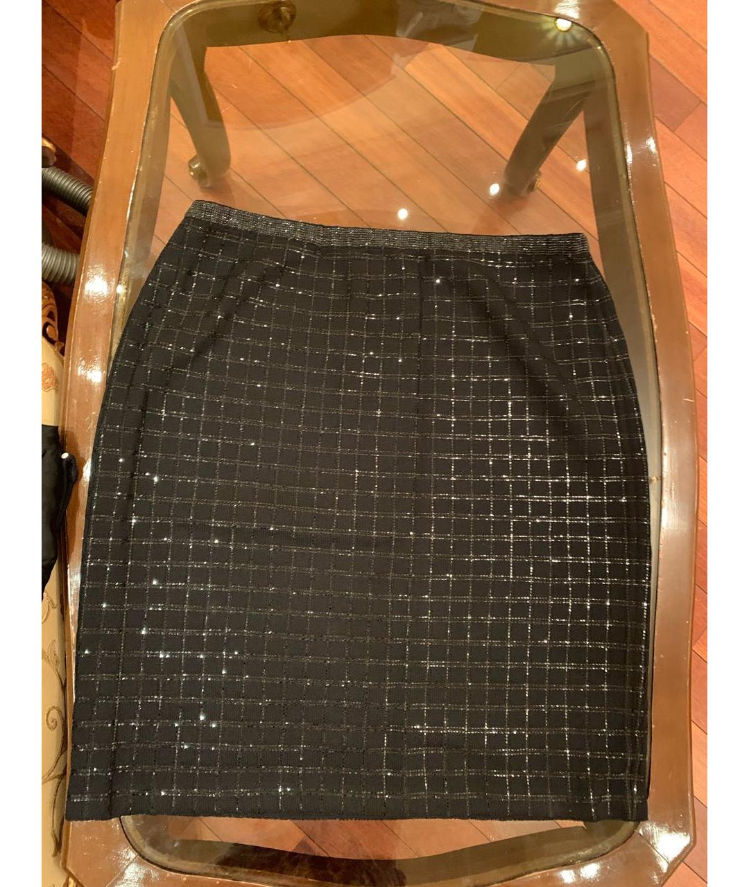 ST. JOHN Черный вискозный костюм с юбками, фото 2