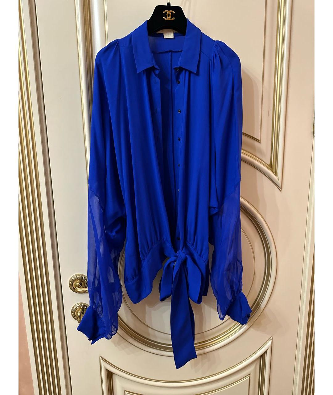 ANTONIO BERARDI Синяя шелковая рубашка, фото 5