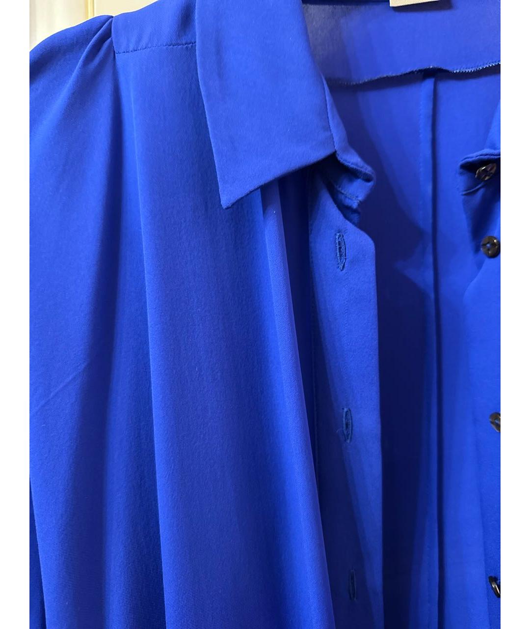 ANTONIO BERARDI Синяя шелковая рубашка, фото 4