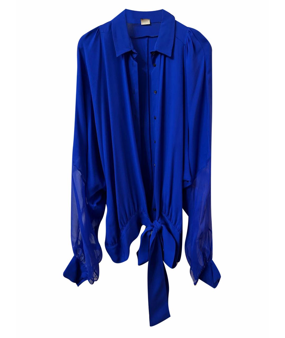 ANTONIO BERARDI Синяя шелковая рубашка, фото 1