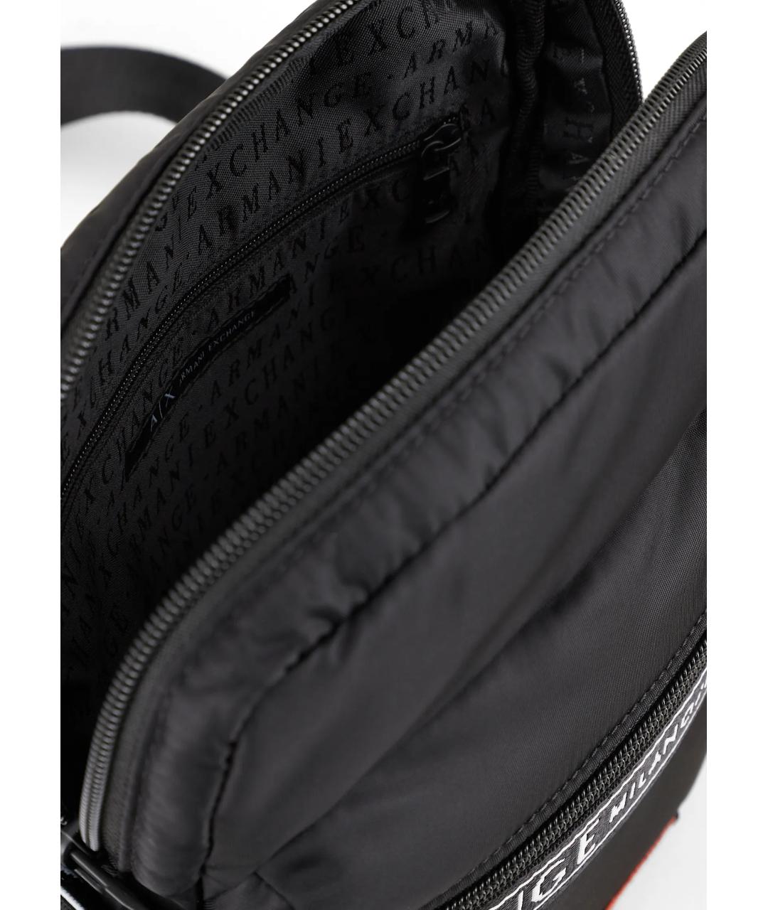 ARMANI EXCHANGE Черная тканевая сумка на плечо, фото 4