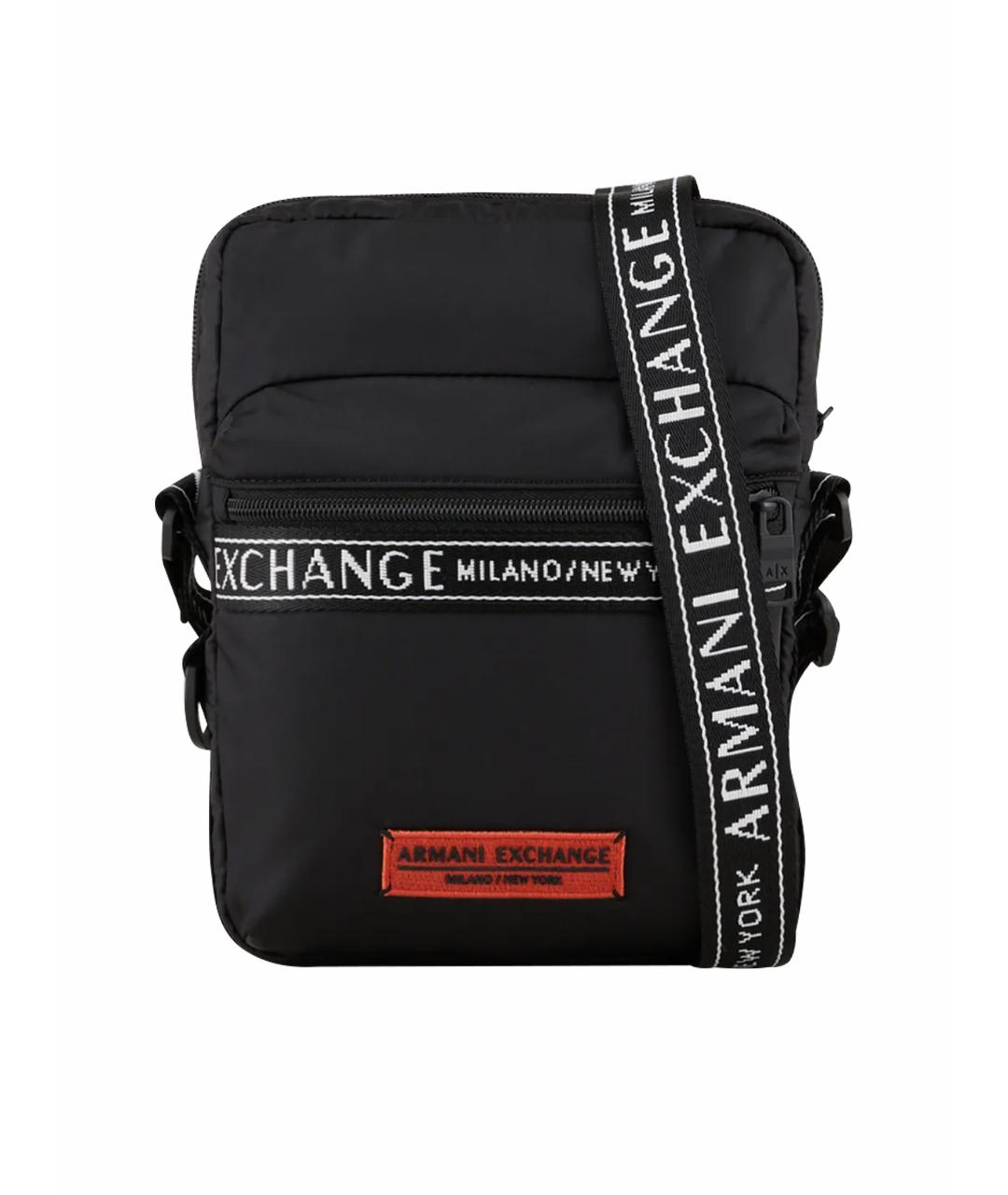 ARMANI EXCHANGE Черная тканевая сумка на плечо, фото 1