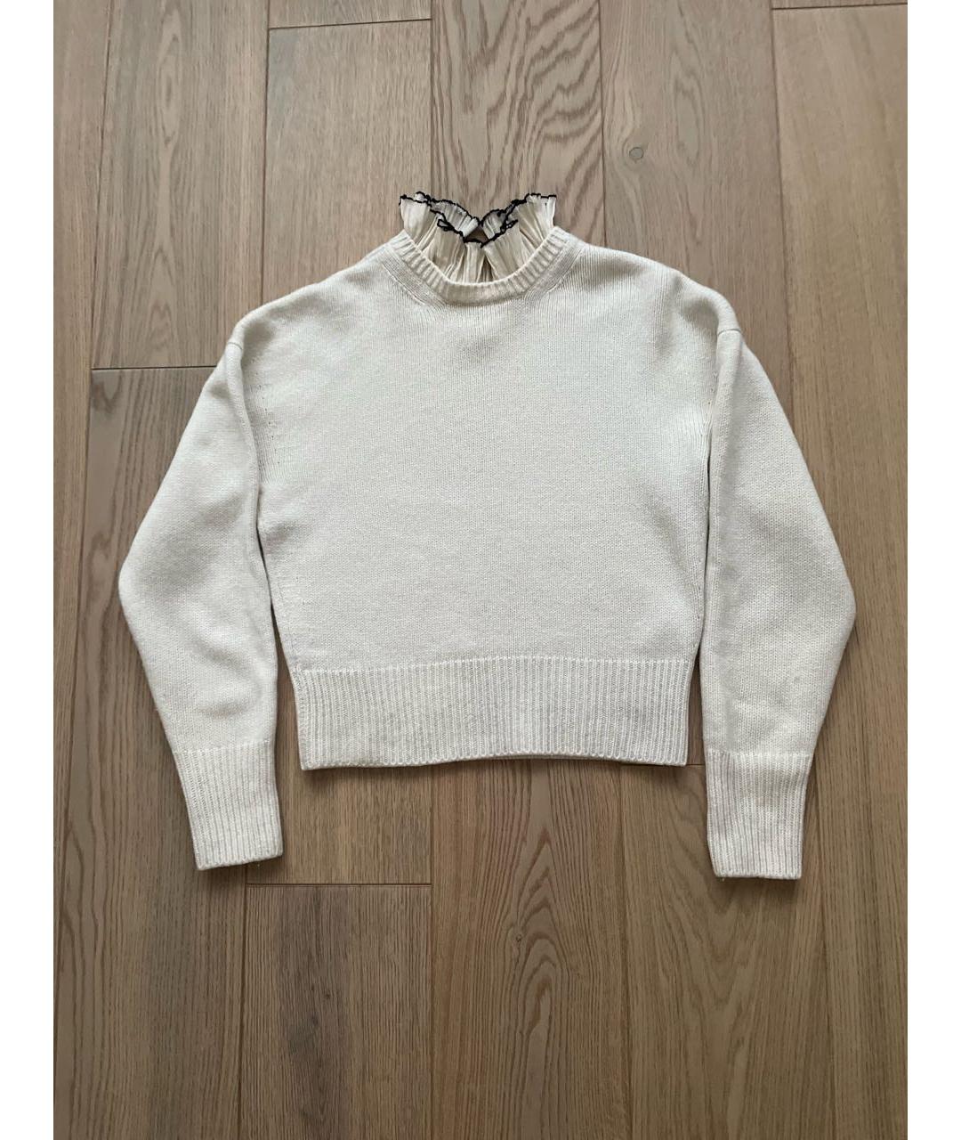 ALEXANDER MCQUEEN Белый шерстяной джемпер / свитер, фото 5