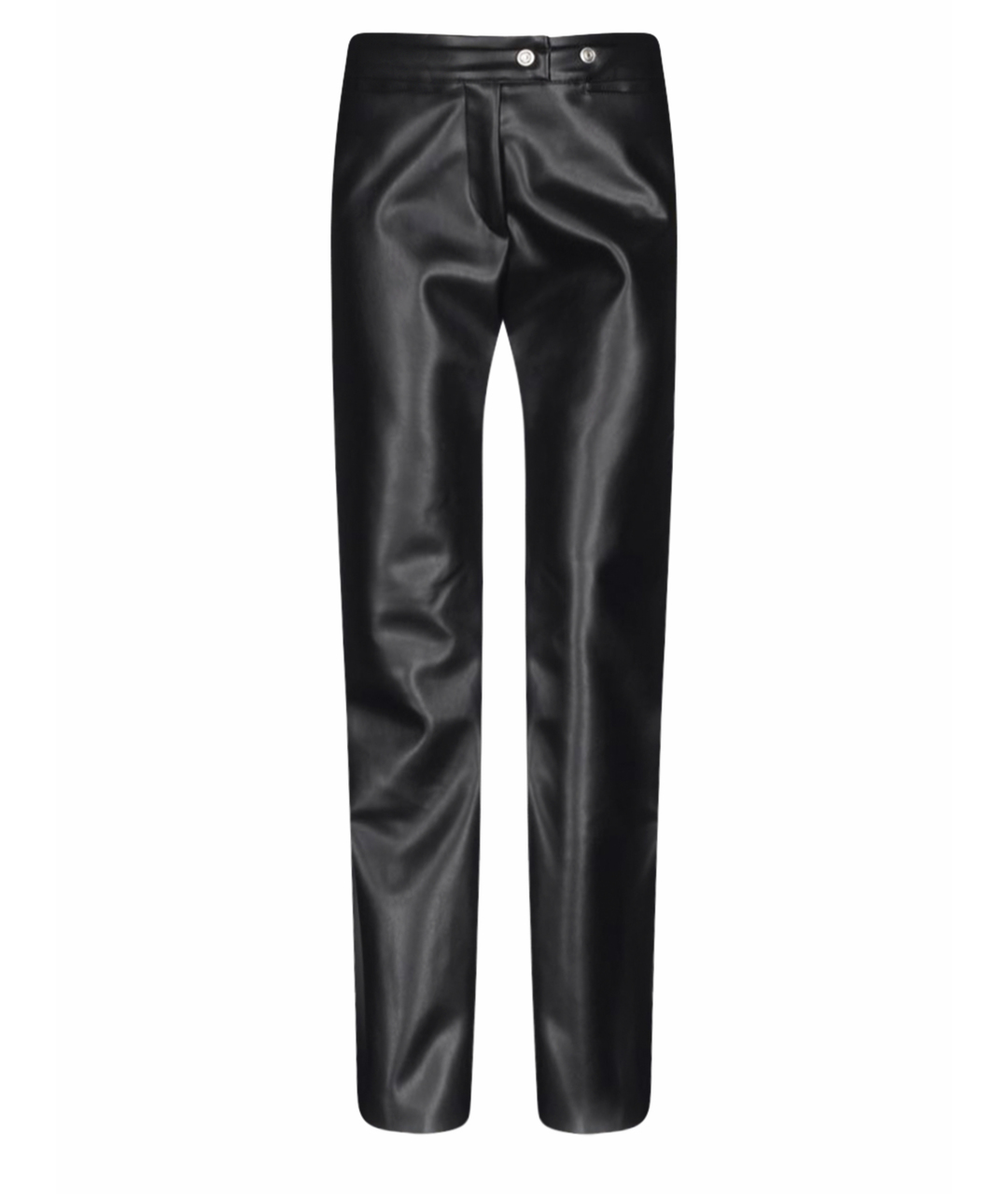 ACNE STUDIOS Черные полиуретановые прямые брюки, фото 1