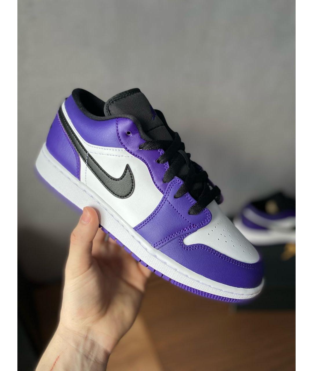 JORDAN Фиолетовые кроссовки из искусственной кожи, фото 3