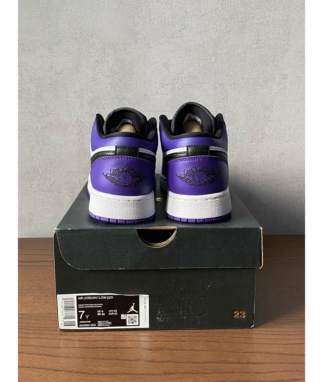 JORDAN Фиолетовые кроссовки из искусственной кожи, фото 4