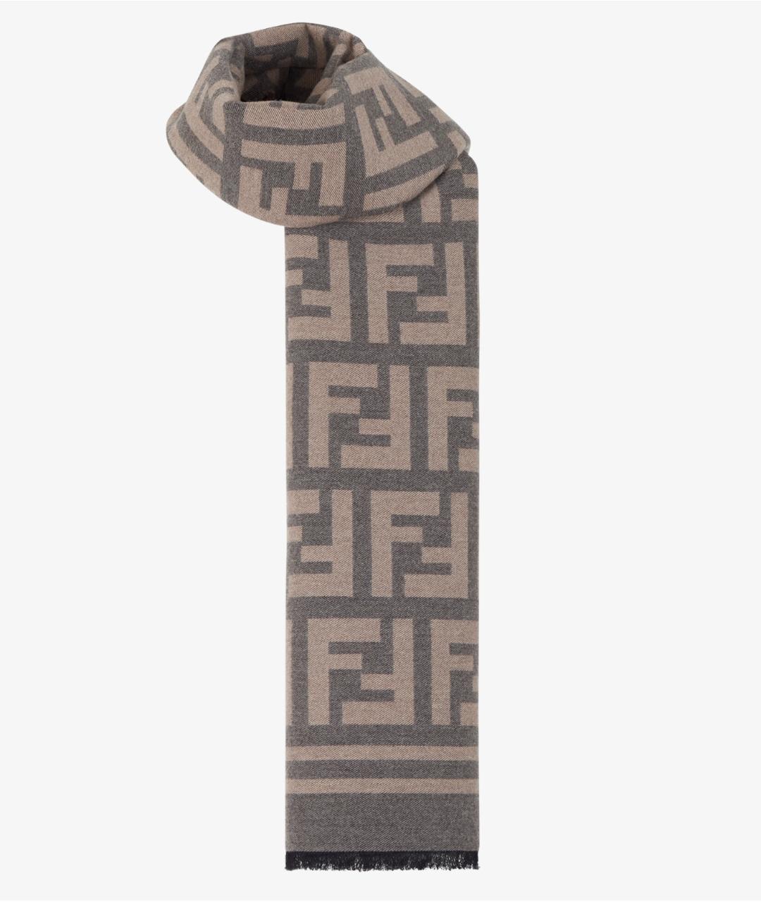 FENDI Мульти шерстяной шарф, фото 2