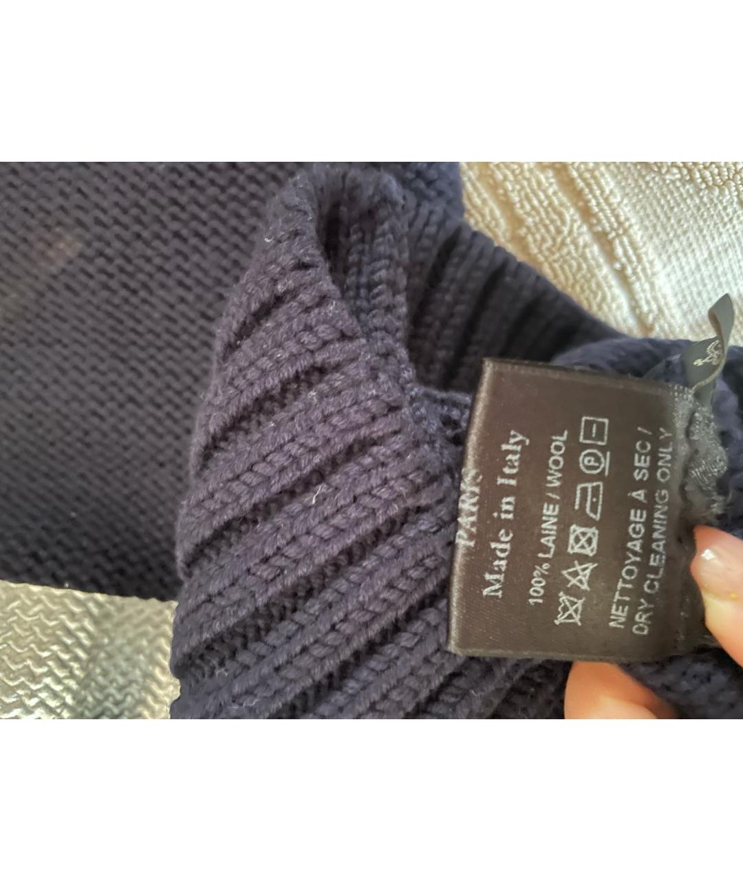 IRFE Темно-синий шерстяной джемпер / свитер, фото 4