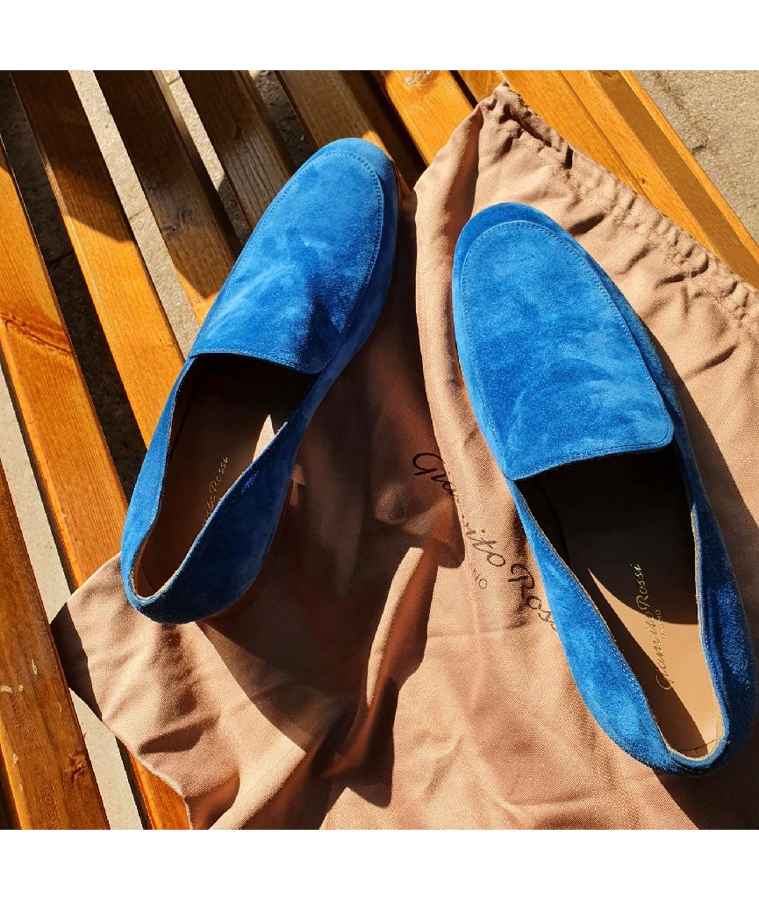 GIANVITO ROSSI Синие замшевые туфли, фото 6