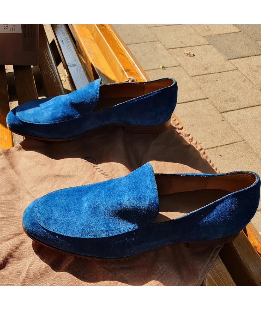 GIANVITO ROSSI Синие замшевые туфли, фото 7