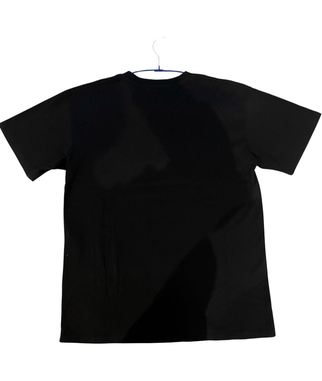 CELINE Черная хлопковая футболка, фото 3