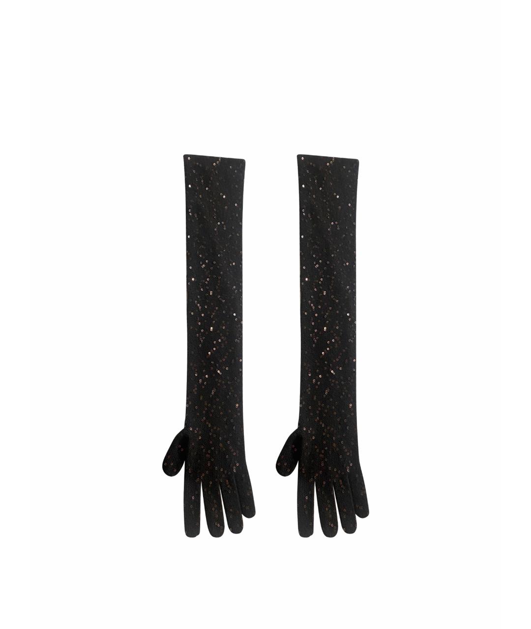 BRUNELLO CUCINELLI Черные кашемировые перчатки, фото 1