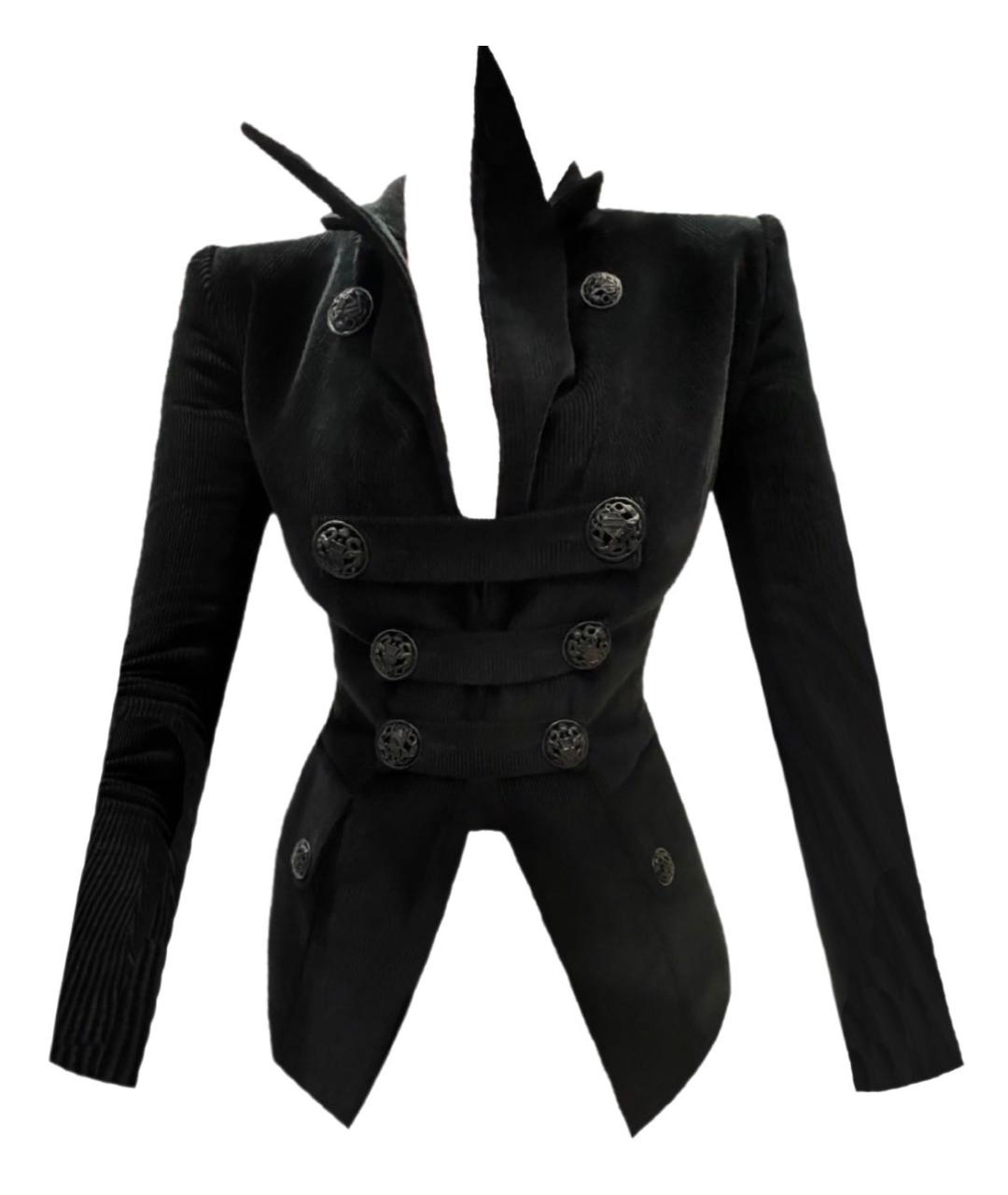 BALMAIN Черный хлопковый жакет/пиджак, фото 1