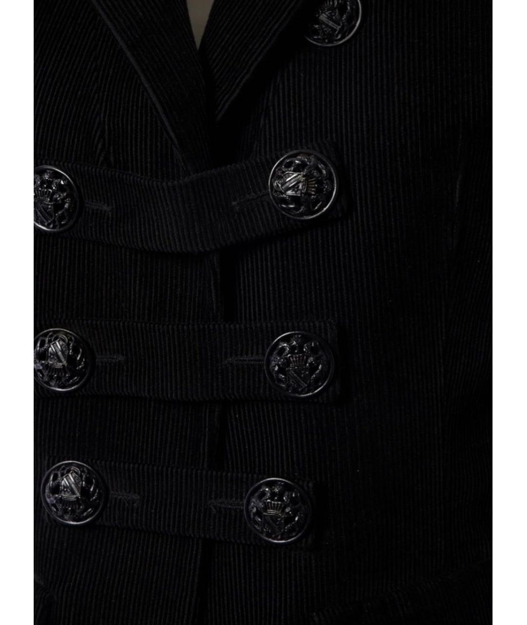 BALMAIN Черный хлопковый жакет/пиджак, фото 5