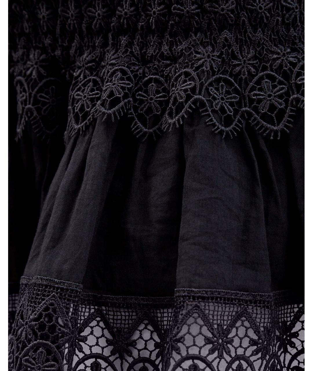 CHARO RUIZ Черная хлопковая юбка мини, фото 5