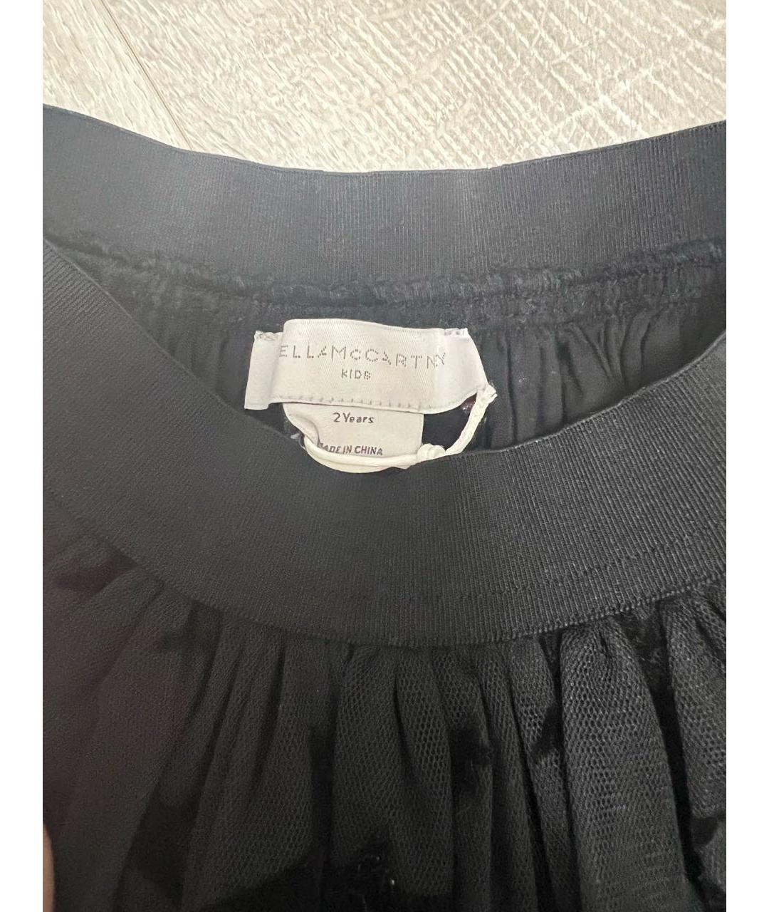 STELLA MCCARTNEY KIDS Черная полиэстеровая юбка, фото 5