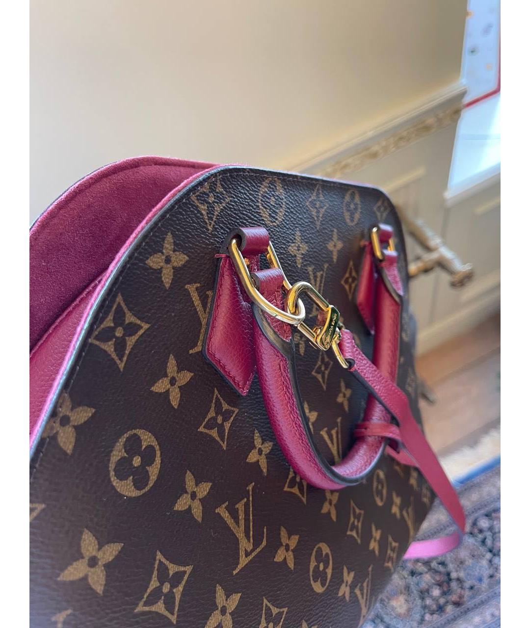 LOUIS VUITTON Коричневая сумка с короткими ручками, фото 4