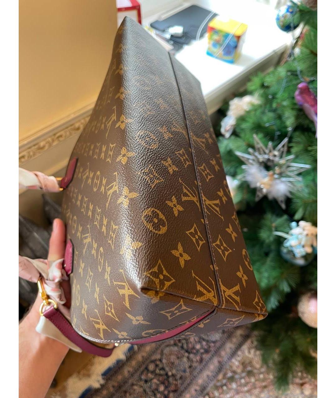 LOUIS VUITTON Коричневая сумка с короткими ручками, фото 3