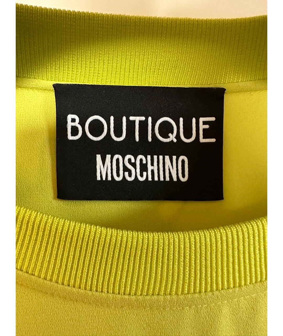 BOUTIQUE MOSCHINO Желтая полиэстеровая блузы, фото 3