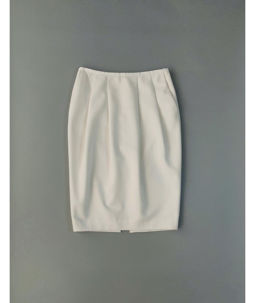 ELEGANCE Белая вискозная юбка миди, фото 7