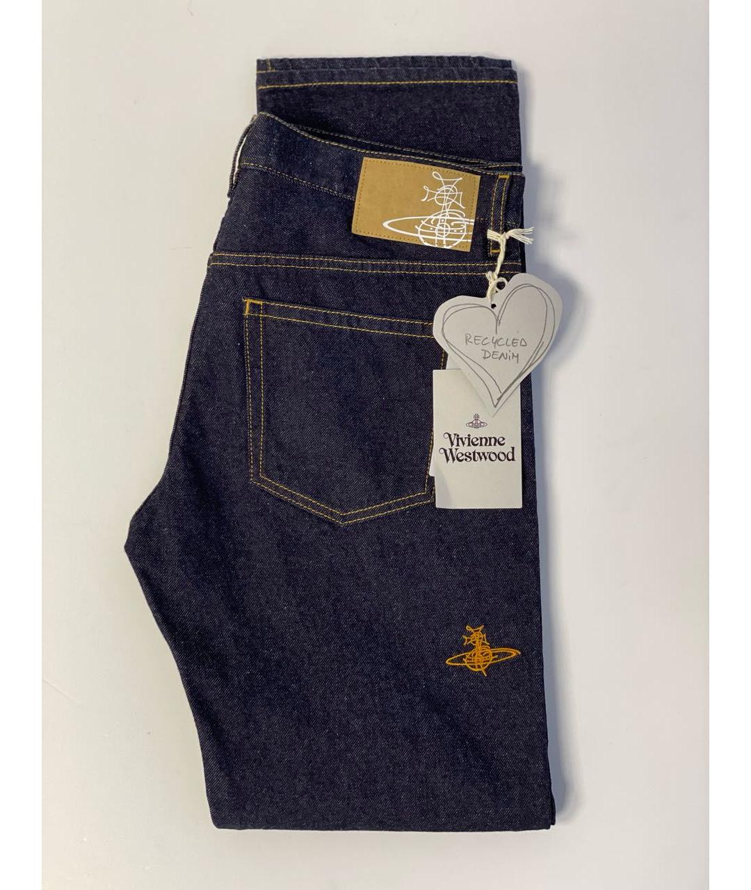 VIVIENNE WESTWOOD Темно-синие хлопковые джинсы скинни, фото 3