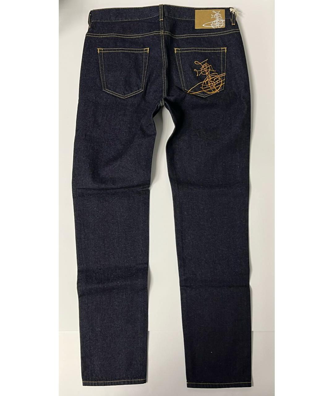 VIVIENNE WESTWOOD Темно-синие хлопковые джинсы скинни, фото 2