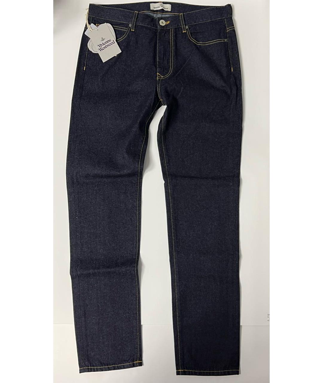 VIVIENNE WESTWOOD Темно-синие хлопковые джинсы скинни, фото 9