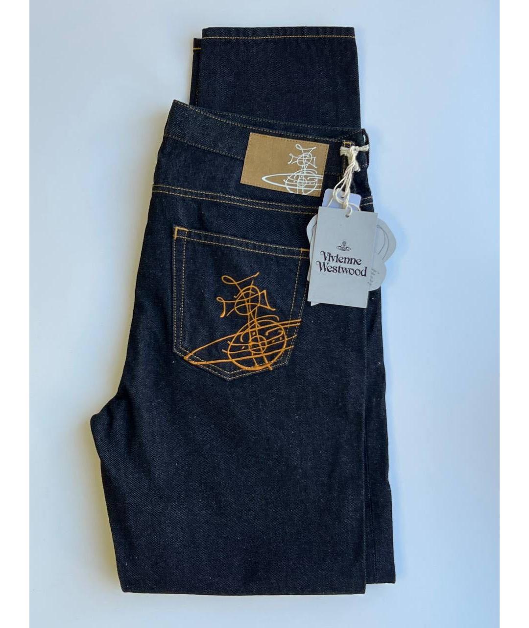 VIVIENNE WESTWOOD Темно-синие хлопковые джинсы скинни, фото 3